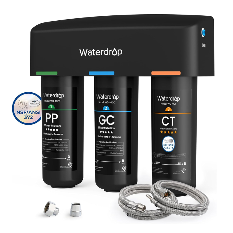 Waterdrop TSA Layer Under Sink Water Filter System Reduces PFAS PFOA PFOS Fluoride More 0