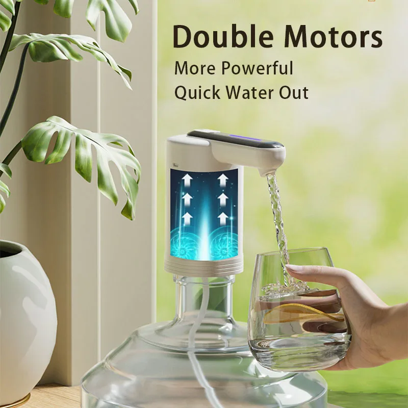 Smart Electric Double Pumps Water Dispenser Powerful Automatic Water Gallon Bottle Switch Pump For 2