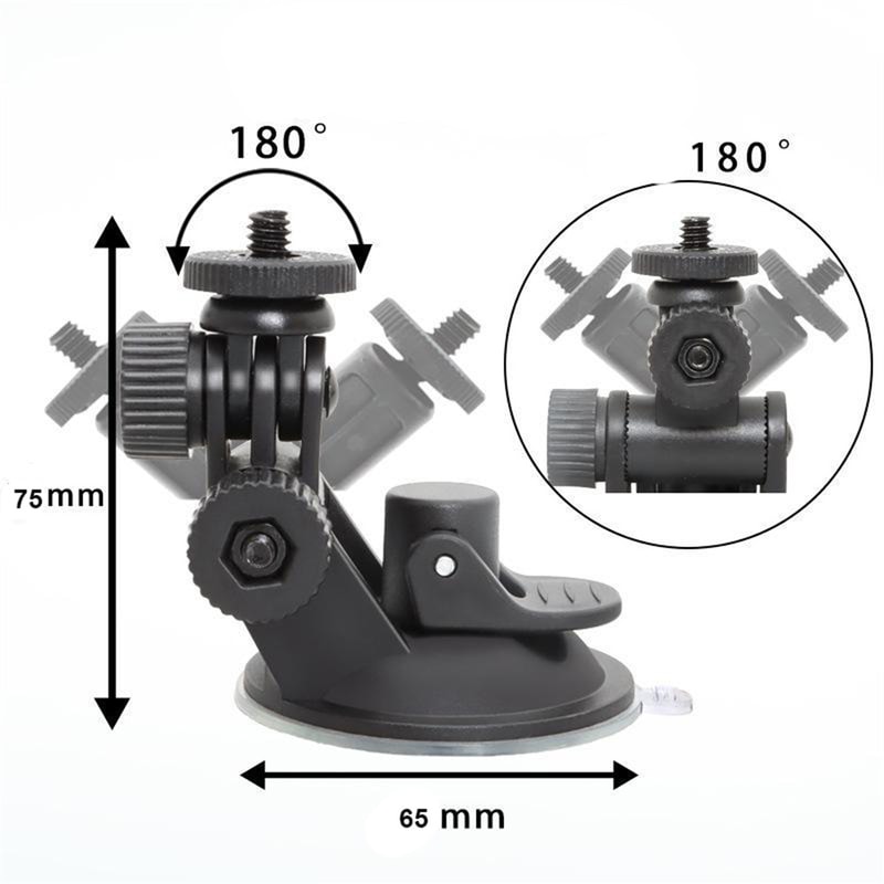 Portable Car Suction Cup Holder For Action Cameras Video Recorders Rotatable Stand For Windshield 2