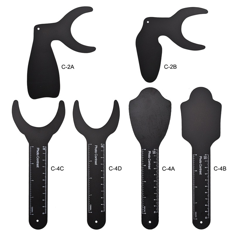 Orthodontic Cheek Plate With Scale Mark Autoclavable Metal Dentistry Tool For Professional Use 6