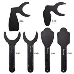 orthodontic cheek plate with scale mark autoclavable metal dentistry tool for professional use