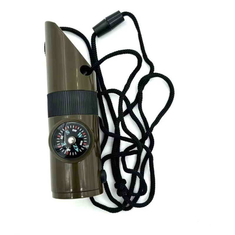 Emergency Survival Whistle With Compass And Multifunctional Tools Compact Outdoor Survival Kit 7