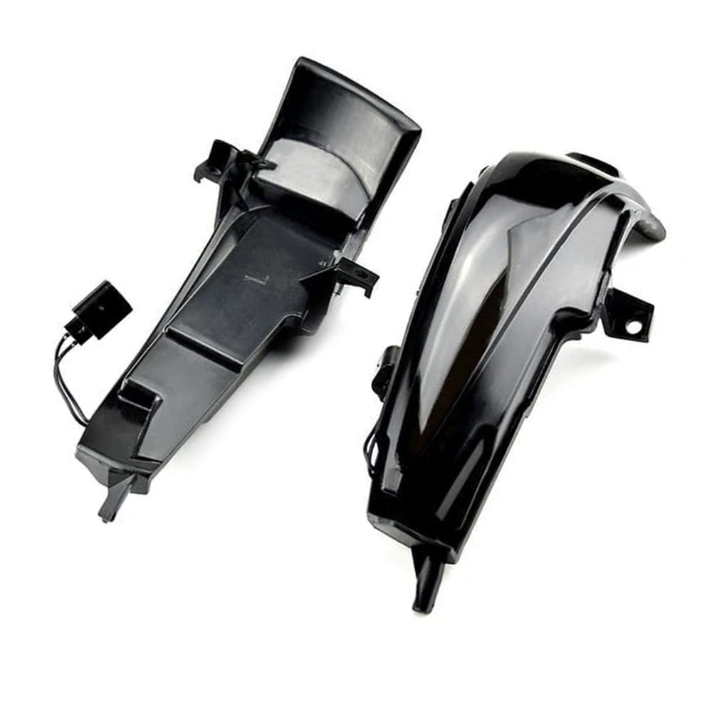 Side Mirror Sequential Turn Signal Light Dynamic LED Indicator With Glossy Black Lens Plug And Play 3