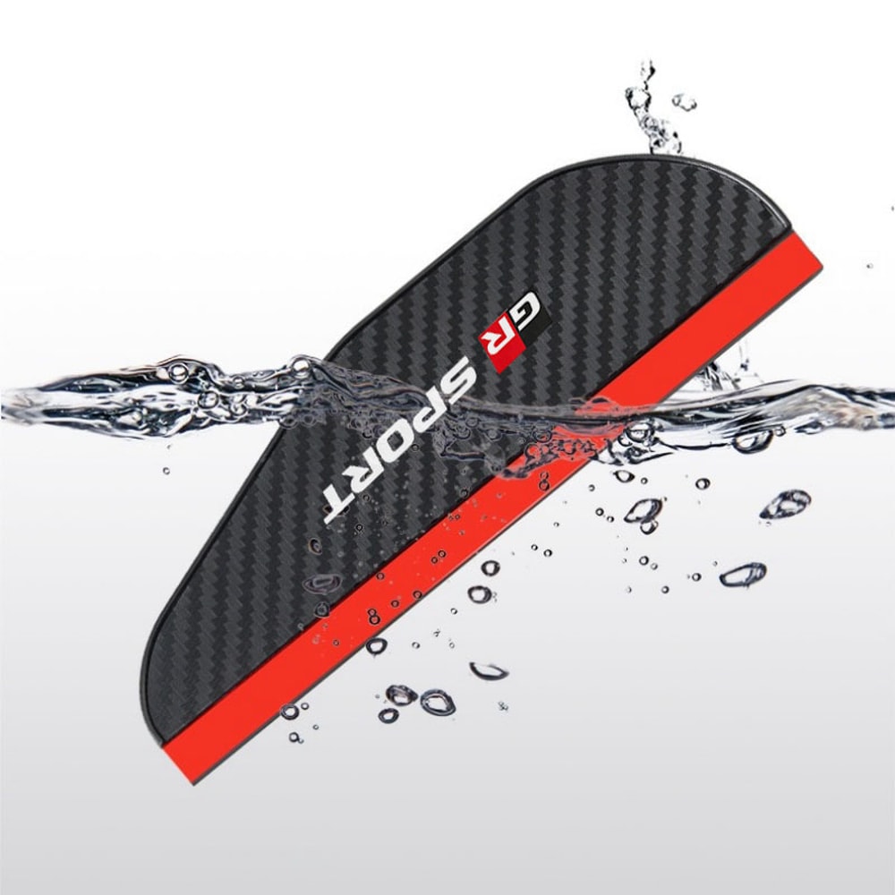 Car Rearview Mirror Rain Eyebrow Visor Carbon Fiber Side Auto Accessories GR Sport 1