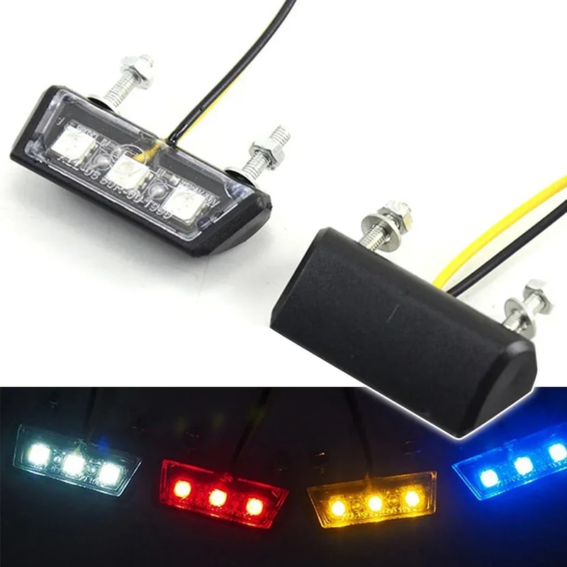 Universal Waterproof Motorcycle License Plate LED Tail Light Ultra Bright Rear Lamp For Motorcycle 0