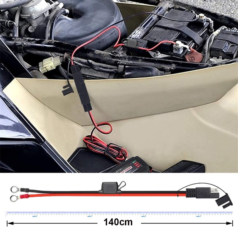 Motorcycle SAE To O Ring Connector Cable For Battery Charger Maintainer 5