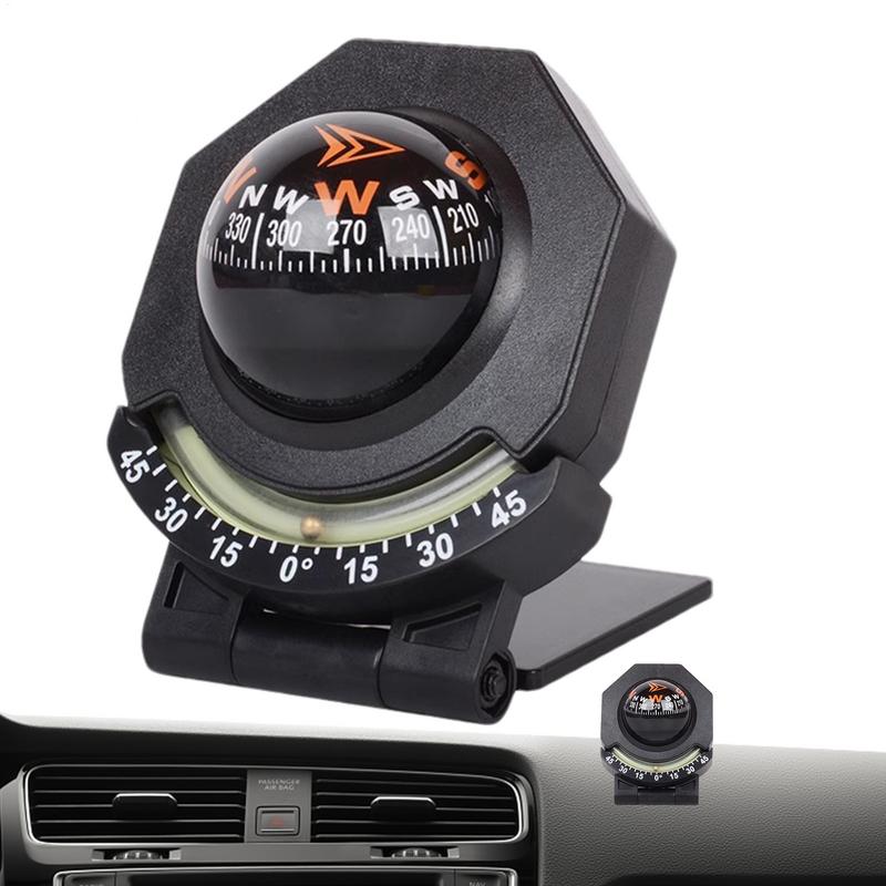 Car Dashboard Compass With Slope Meter Foldable High Precision Navigation Tool For Vehicles Boats 2