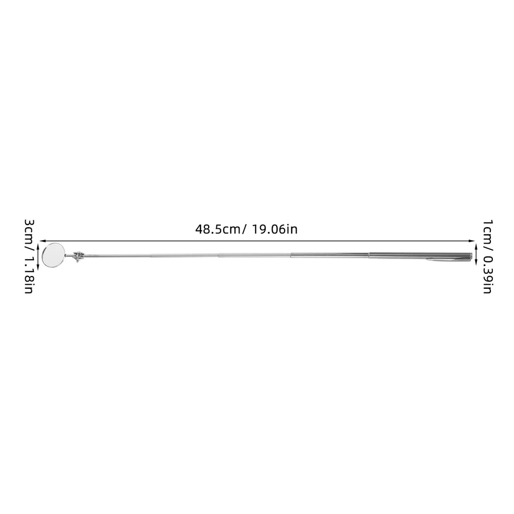 Round Telescoping Inspection Mirror For Mechanics Stainless Steel Extendable Portable For Tight Spa 3