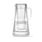 Home Water Filter Pitcher Glass with Silicone Base, White Safe Everyday Protection Against Bacteria