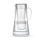 Home Water Filter Pitcher Glass with Silicone Base, White Safe Everyday Protection Against Bacteria