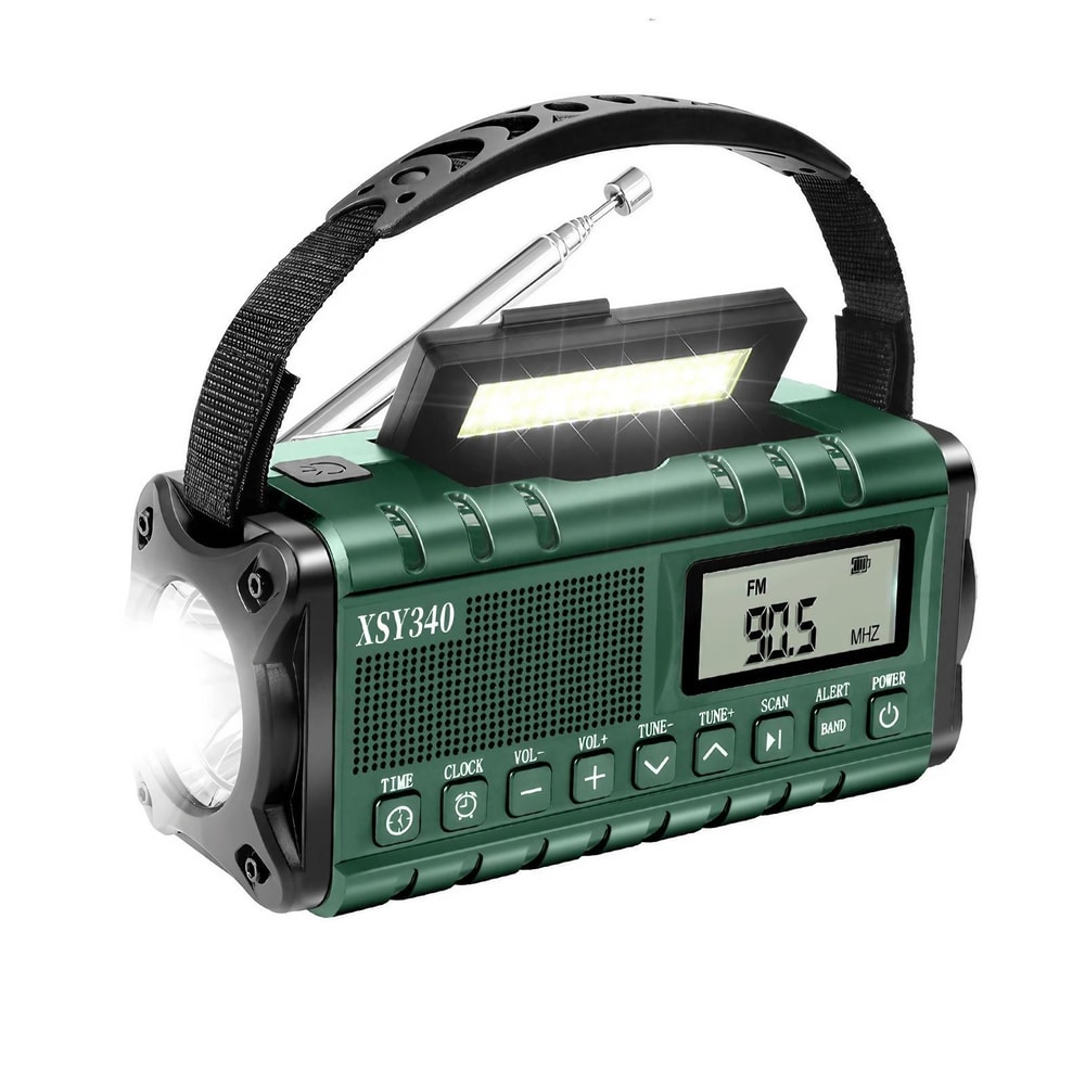 Hand Crank Solar Emergency Radio With NOAA Weather Alert AM FM LED Flashlight SOS Alarm Portable P 4