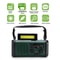 Weather Radio LED Emergency Power Bank With SOS Alarm Compass Flashlight Portable Hand Crank Sola 2