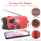 Multifunctional Emergency Weather Radio With Solar Hand Crank Power LED Flashlight Power Bank 1