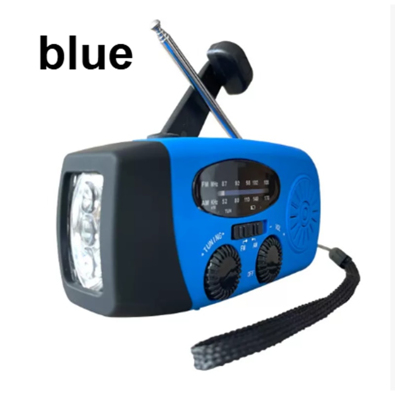 Multifunctional Emergency Weather Radio With Solar Hand Crank Power LED Flashlight Power Bank 2