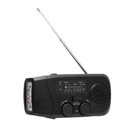 emergency solar radio with hand crank, type c charging, waterproof led flashlight for camping and outdoors