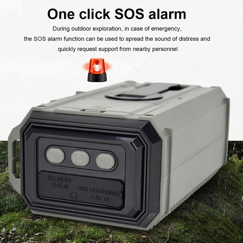 Portable Solar Hand Crank Radio With NOAA Weather Alerts Power Bank Emergency Flashlight SOS Alar 5
