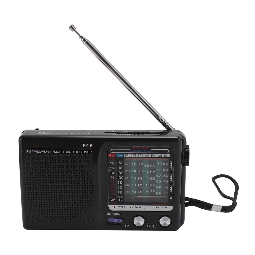 Portable MultiBand Radio With Bluetooth For Emergency FM AM SW Bands Battery Powered For Seniors 0