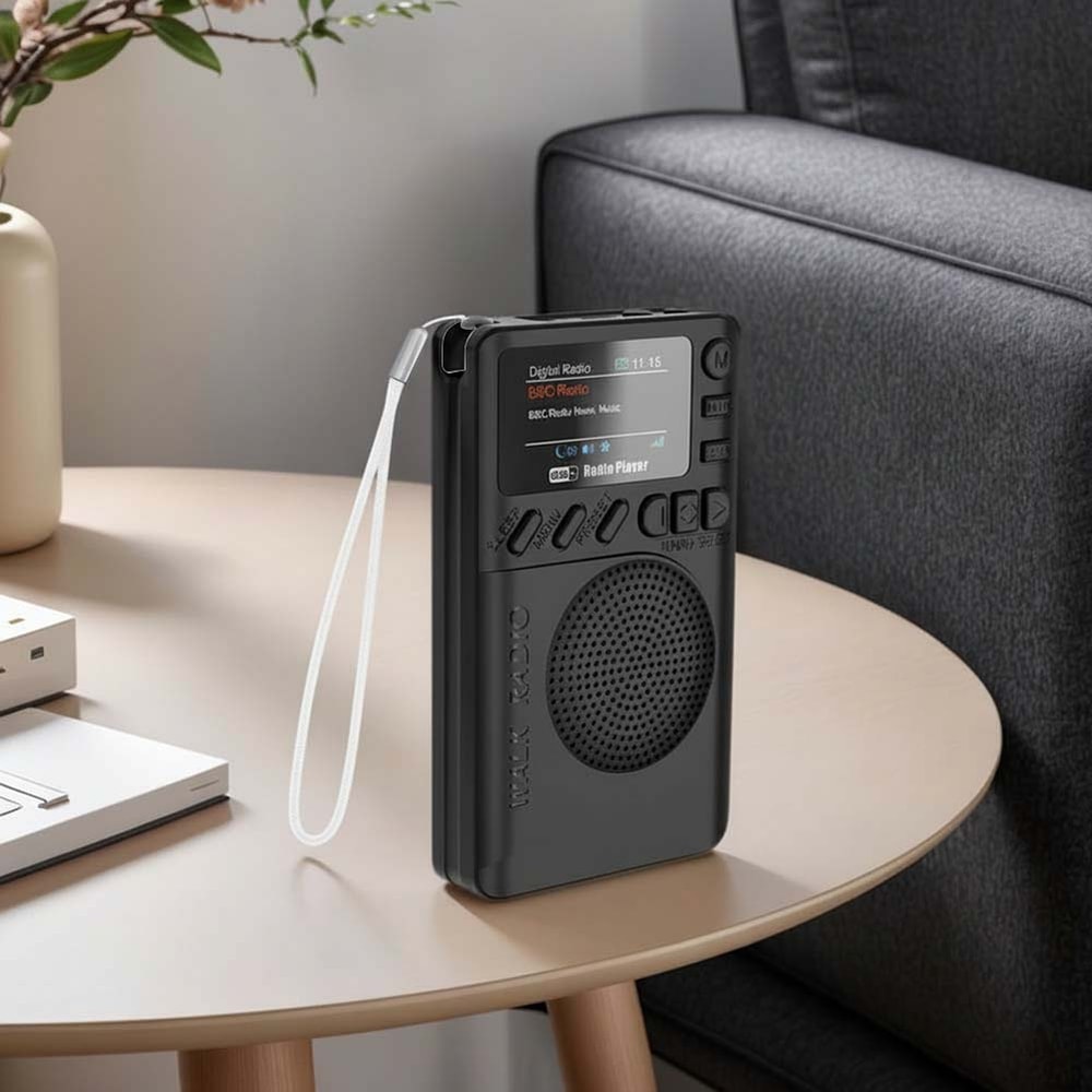 Portable DAB FM Digital Radio Color Screen MP3 Playback Rechargeable Battery Pocket Sized Receiver 3