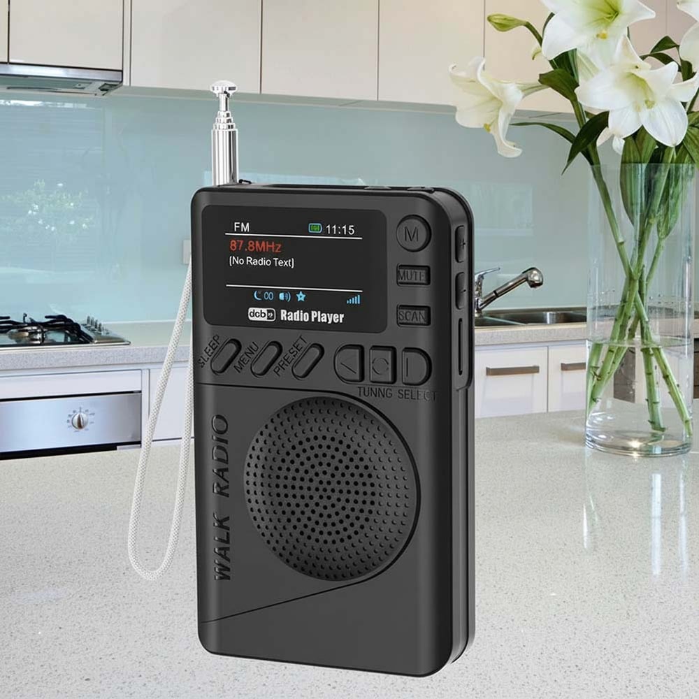 Portable DAB FM Digital Radio Color Screen MP3 Playback Rechargeable Battery Pocket Sized Receiver 0