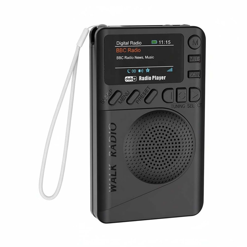 Portable DAB FM Digital Radio Color Screen MP3 Playback Rechargeable Battery Pocket Sized Receiver 5