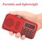 Portable Digital Radio With Music Player And LED Display Rechargeable USB FM TF Slot Speaker 6