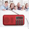 Portable Digital Radio With Music Player And LED Display Rechargeable USB FM TF Slot Speaker 8