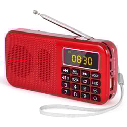 portable digital radio with music player and led display rechargeable usb fm tf slot speaker