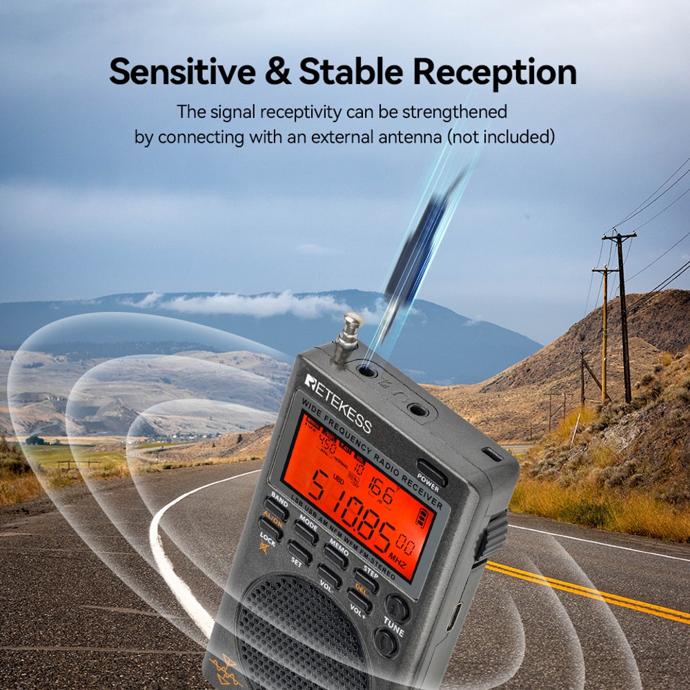 Portable Digital Shortwave Radio With Rechargeable Battery Multi Band FM And SSB For Outdoor Advent 1