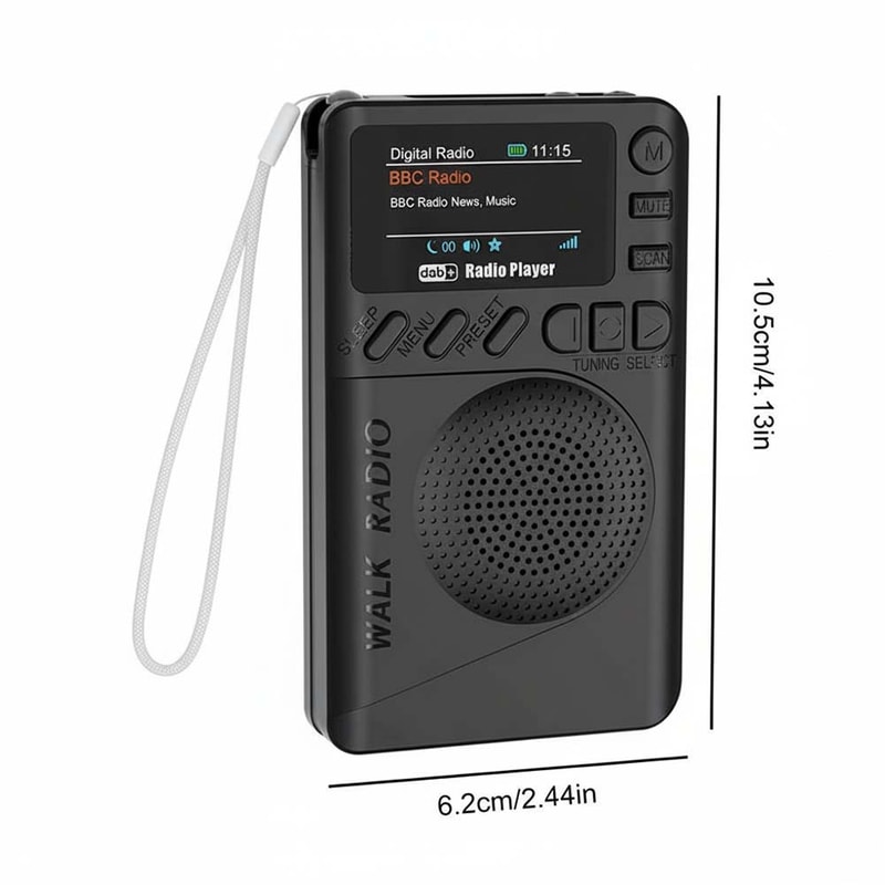 Portable Digital Radio Speaker With Color Screen Mini DAB FM Radio With Headphone Jack Music Play 5