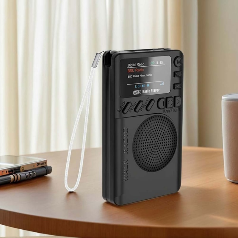 Portable Digital Radio Speaker With Color Screen Mini DAB FM Radio With Headphone Jack Music Play 4