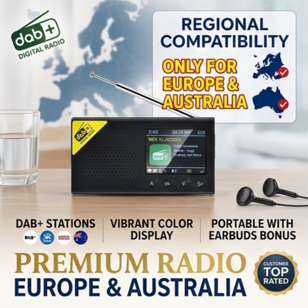 Portable LCD Display DAB Digital Radio With Bluetooth And FM Receiver Featuring Telescopic Antenna 2
