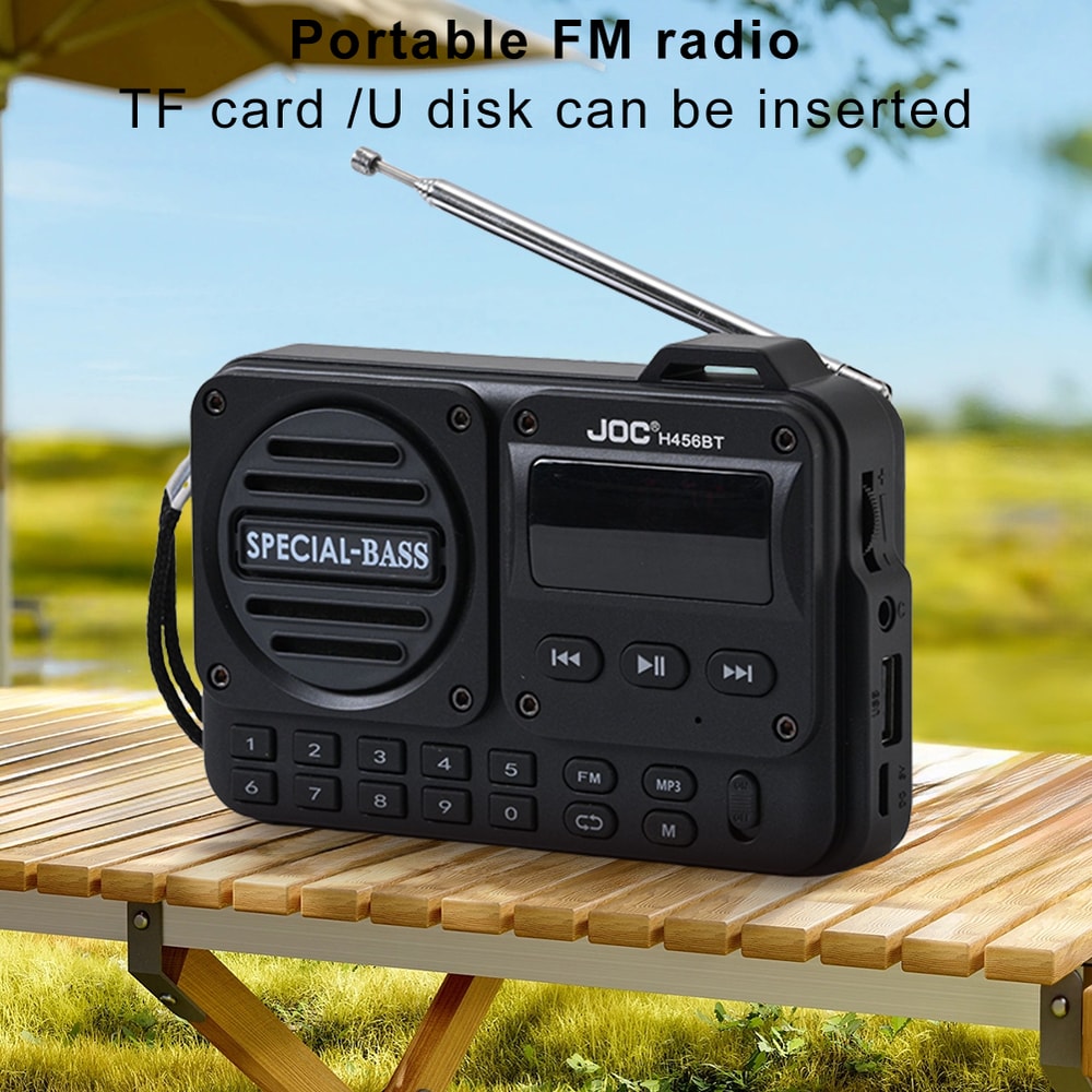 Portable Digital FM Radio With LED Display Bluetooth Speaker For Seniors High Sensitivity Radio Re 2