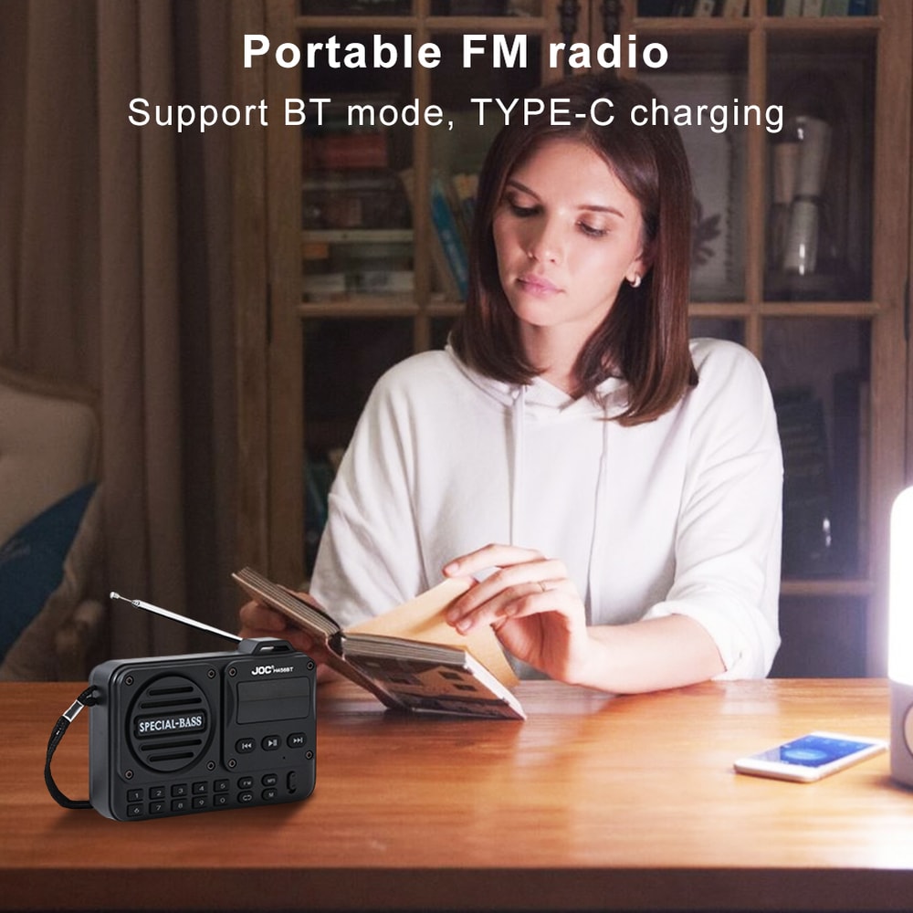 Portable Digital FM Radio With LED Display Bluetooth Speaker For Seniors High Sensitivity Radio Re 3