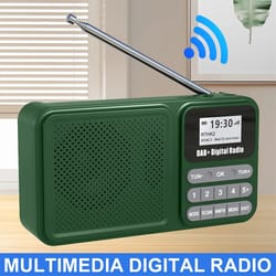 portable bluetooth solar-powered dab+ radio & wireless speaker with tf card & usb playback