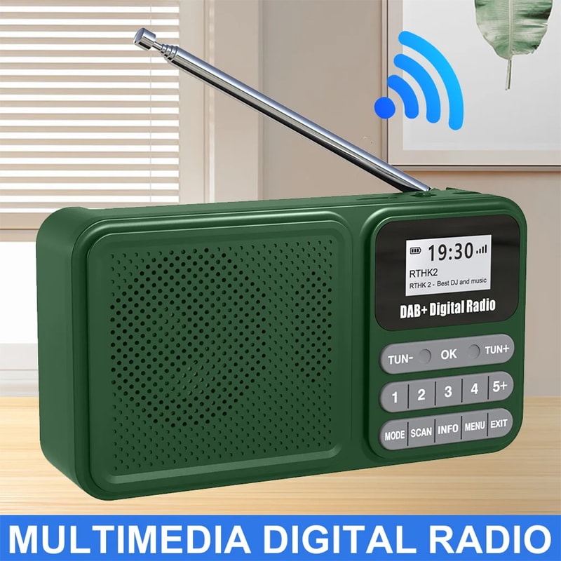 Portable Bluetooth SolarPowered DAB Radio Wireless Speaker With TF Card USB Playback 0