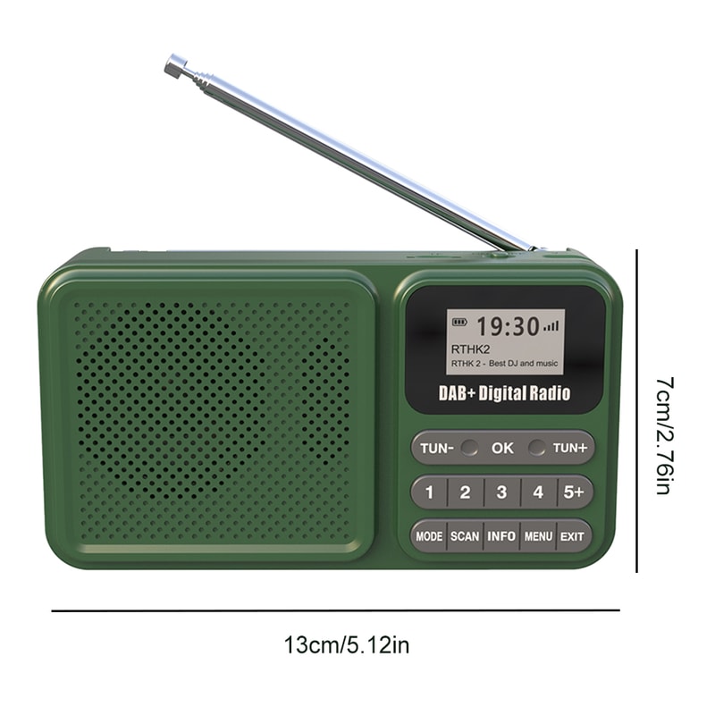 Portable Bluetooth SolarPowered DAB Radio Wireless Speaker With TF Card USB Playback 1
