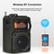 FM Radio Music Player Portable Retro Art Music Receiver With Rechargeable Battery Antenna Slot 2