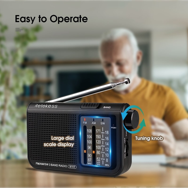 High Performance Portable Shortwave And Analog AM FM Radio For Seniors And Home 5