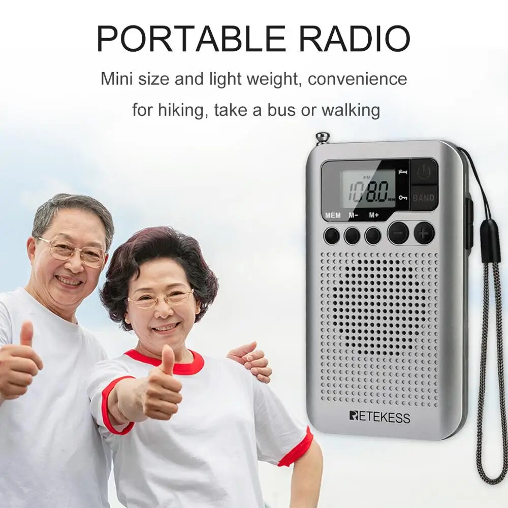 Mini Portable AM FM Radio With LCD Display Built In Speaker 3