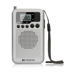 mini portable am fm radio with lcd display & built in speaker