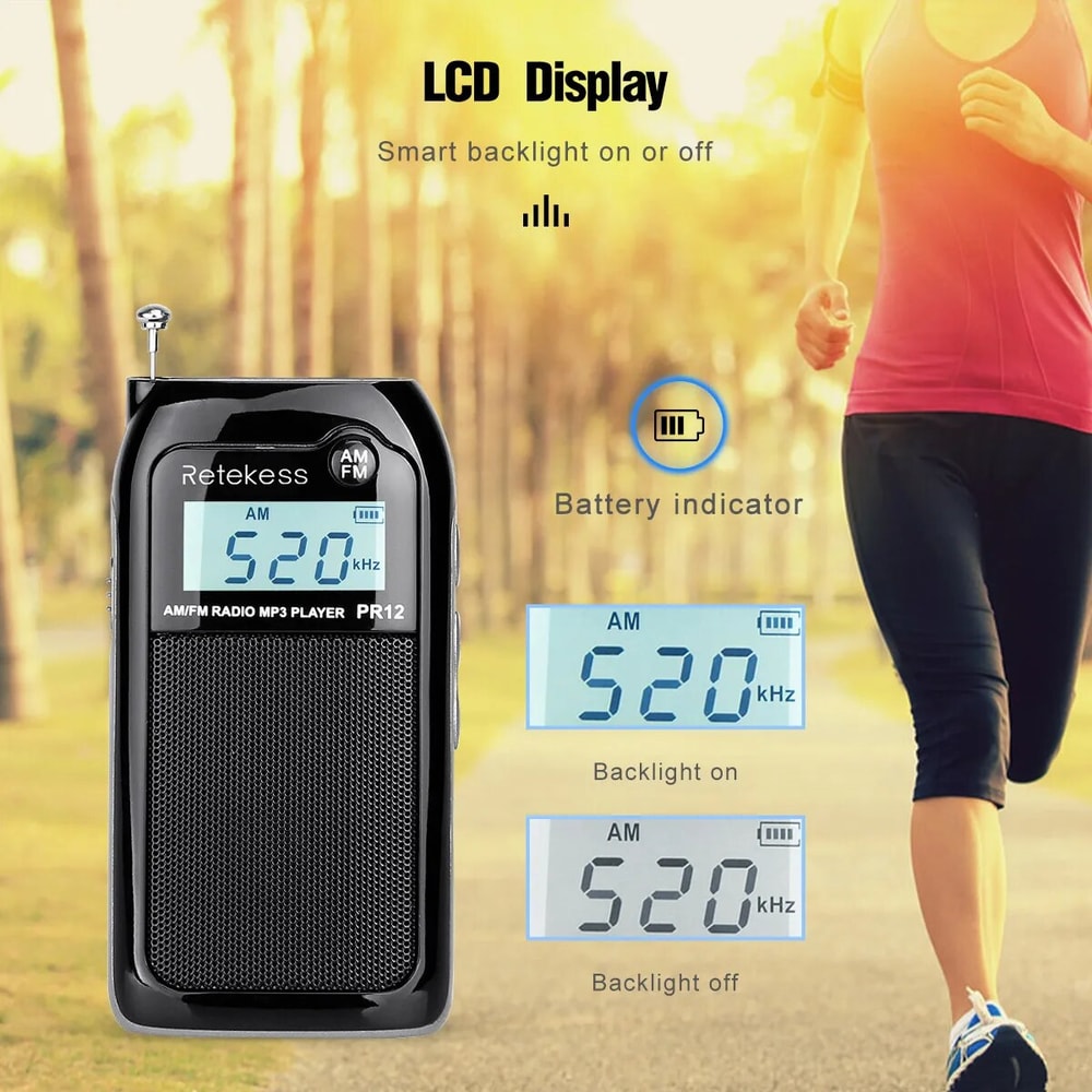 Premium Portable FM AM Radio With Digital Stereo Mini Pocket Radio For Elderly Travel 2