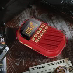 mini portable fm am radio with bluetooth & tf card music player