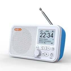 dab+ fm digital radio rechargeable led speaker portable music player with handsfree bluetooth & playback