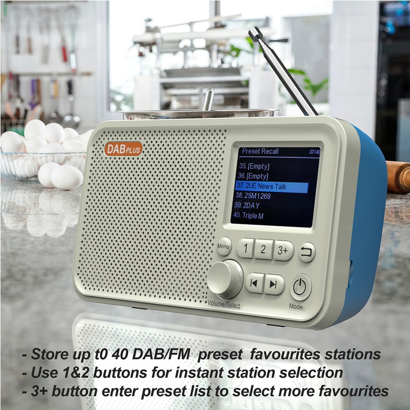 DAB FM Digital Radio Rechargeable LED Speaker Portable Music Player With Handsfree Bluetooth Playb 2