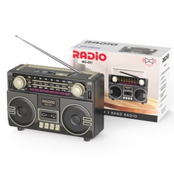 retro portable radio with usb charging & tf card player am fm sw bands for family gatherings