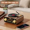 Vintage Style Retro Vinyl Player Radio With Wireless Streaming Portable FM AM SW Radio Perfect Home 0