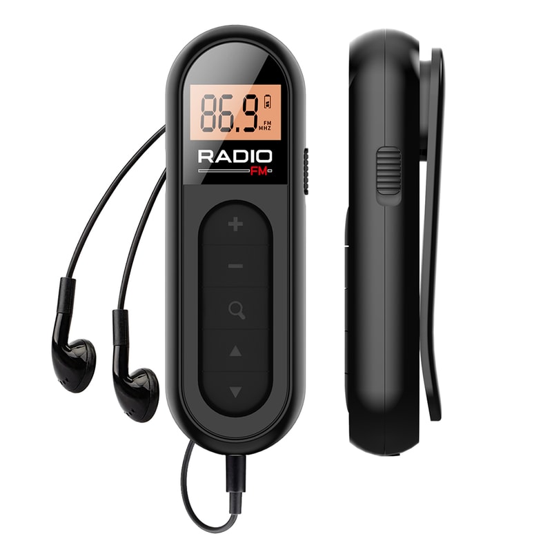 Portable FM Radio With Rechargeable Battery Digital Tuning LCD Screen And Belt Clip For Enhanced Re 6
