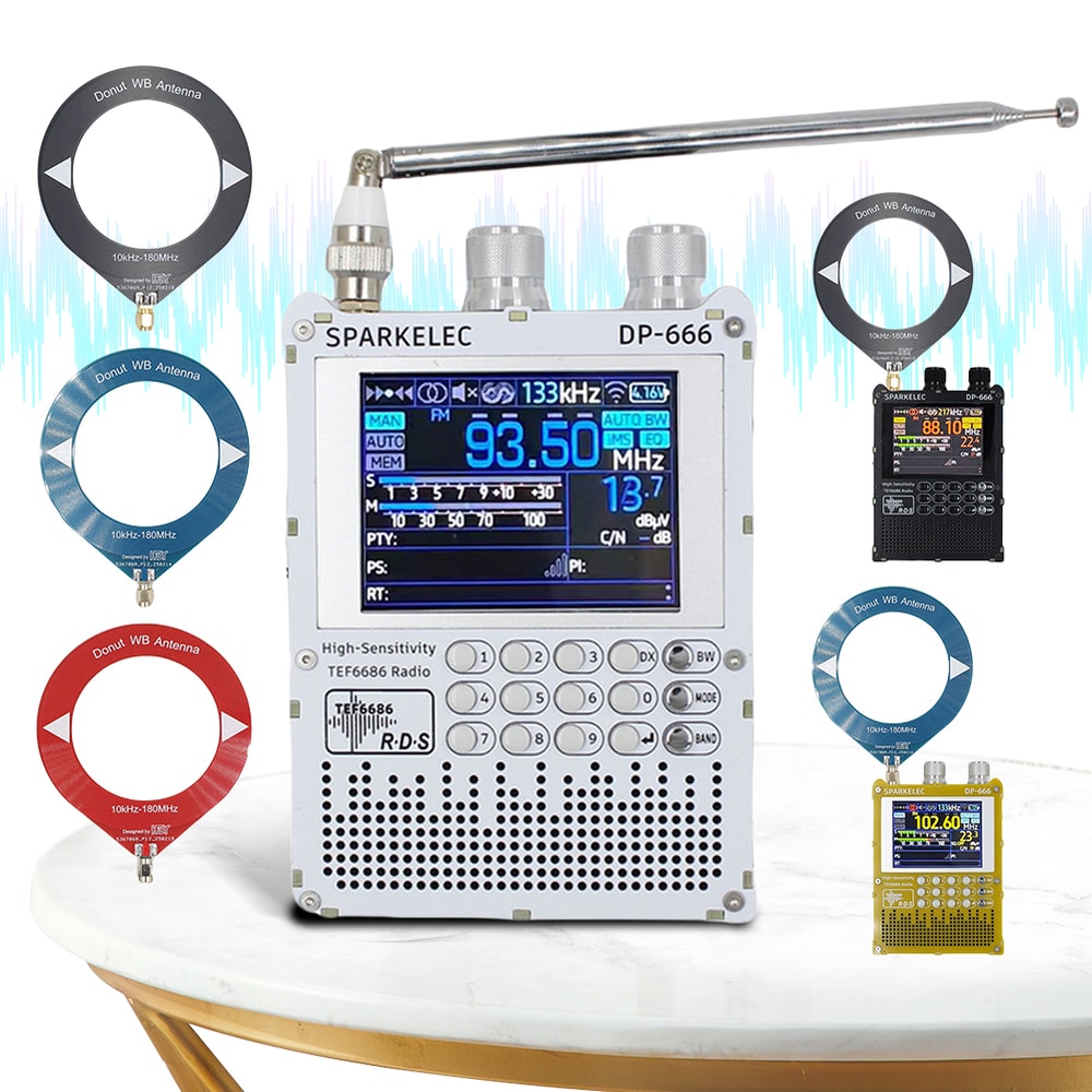 Portable Full Band Shortwave Radio Receiver With LCD Display High Sensitivity Tuner 5