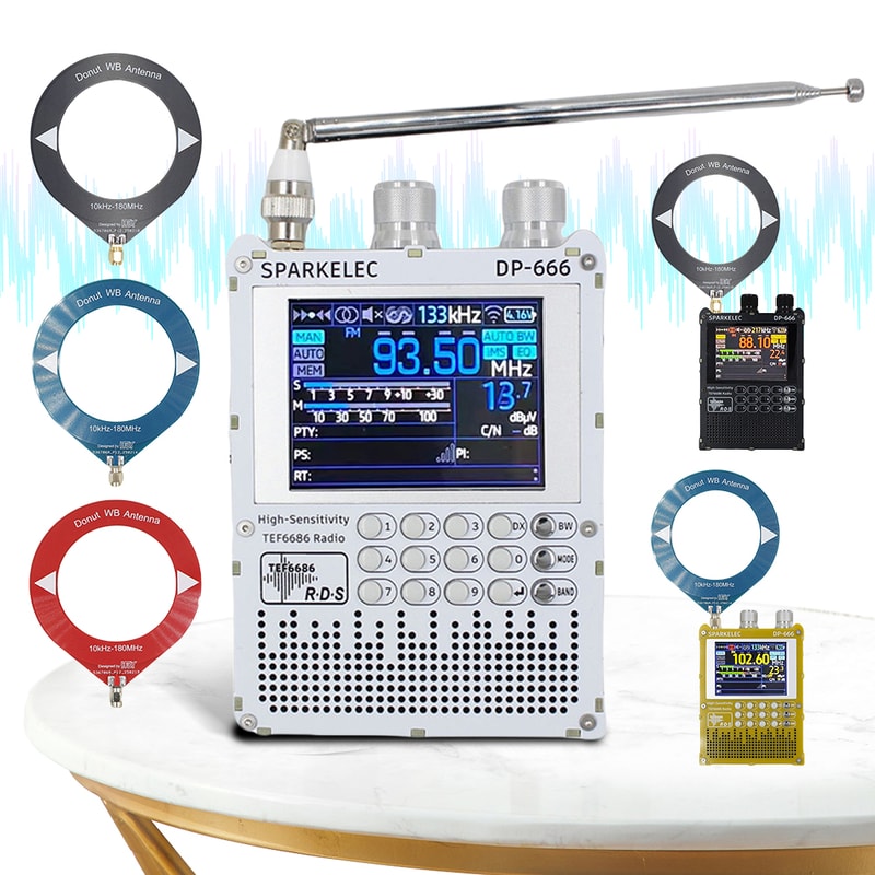 Portable Full Band Shortwave Radio Receiver With LCD Display High Sensitivity Tuner 5