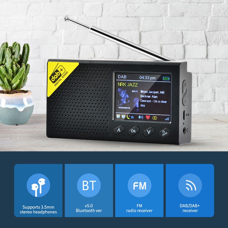Portable Digital Radio With Bluetooth And LCD Display DAB FM Receiver For Home Office 3